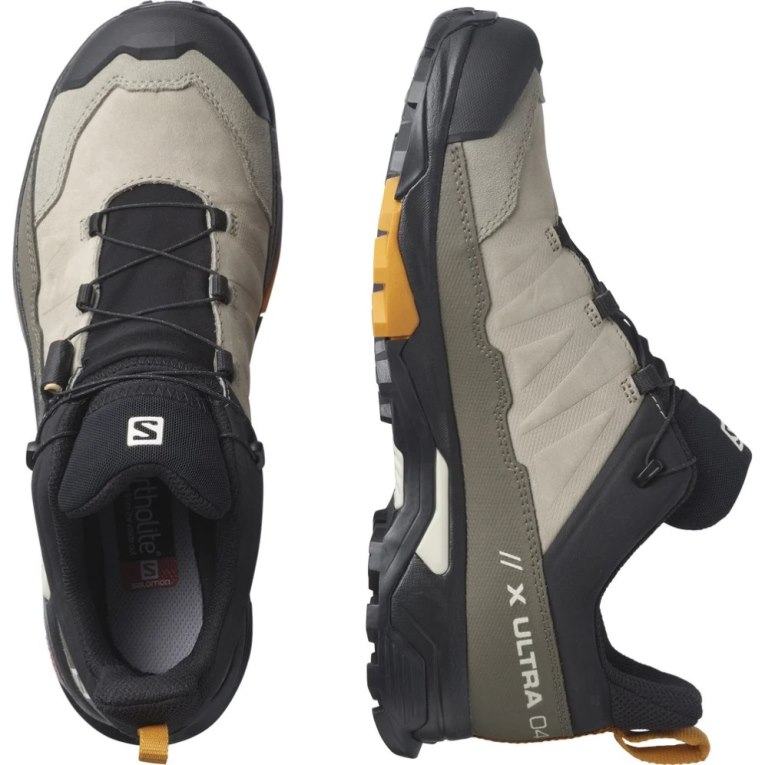 Tênis De Caminhada Salomon X Ultra 4 Couro GTX Masculino Pretas Caqui | PT V27394